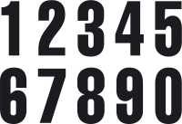 START NUMBERS BLACK