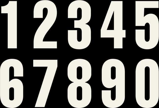 START NUMBERS WHITE