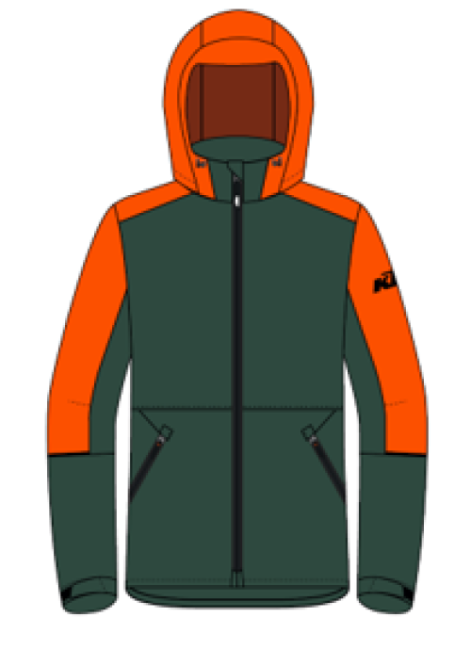 TWO 4 RIDE V2 JACKET GREEN/ORANGE