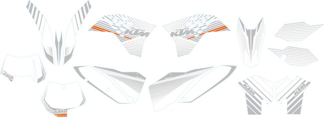 % GRAPHIC KIT WHITE-CHROME