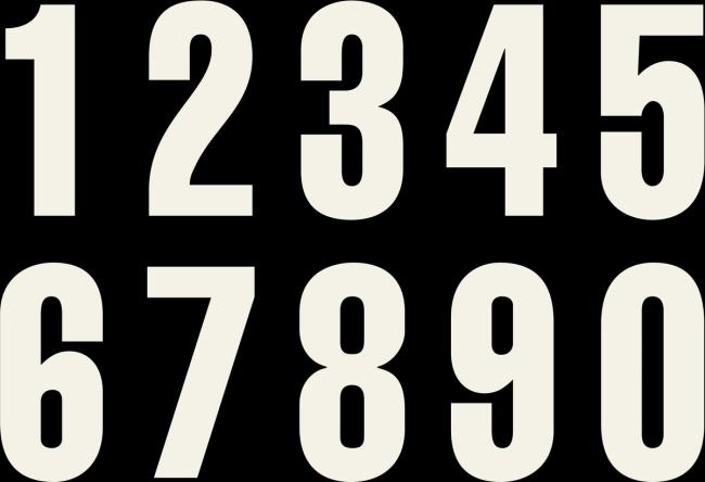START NUMBERS WHITE