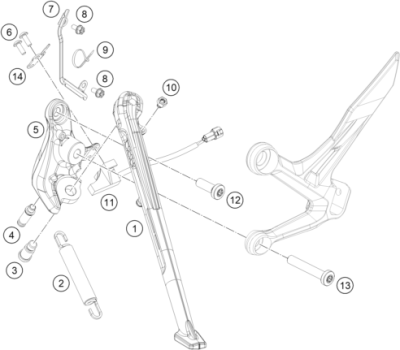 STOPKA BOCZNA, PODSTAWKA CENTRALNA