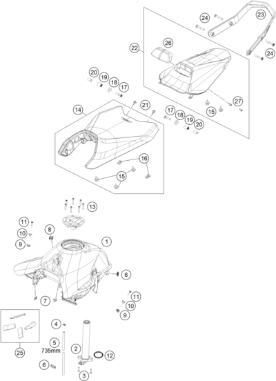 ZBIORNIK PALIWA, SIEDZENIE