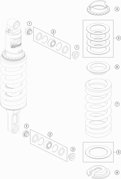 AMORTYZATOR TYLNY ZDEMONTOWANY