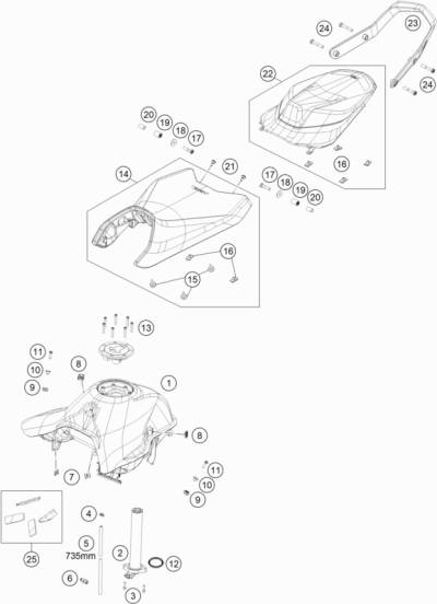 ZBIORNIK PALIWA, SIEDZENIE