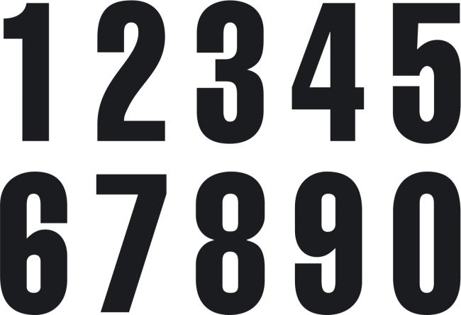 NUMERY STARTOWE (CZARNE)