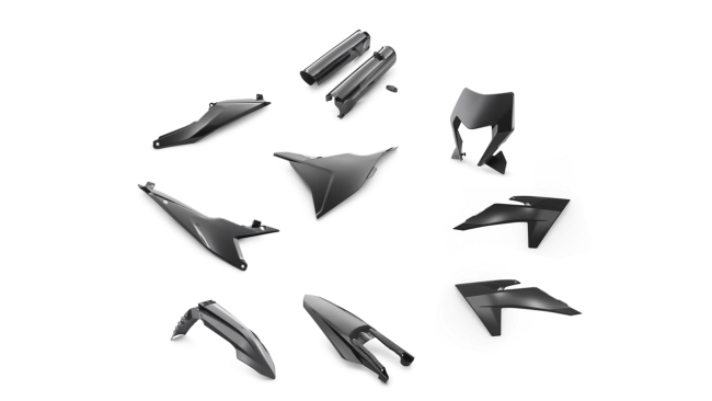 ZESTAW PLASTIKÓW DO KTM EXC/F 2024- (CZARNY)